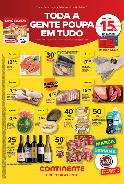 Antevisão Folheto Continente Bom Dia Promoções de 26 maio a 1 junho