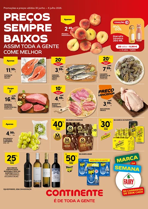 Antevisão Folheto Continente Modelo Promoções de 30 junho a 6 julho