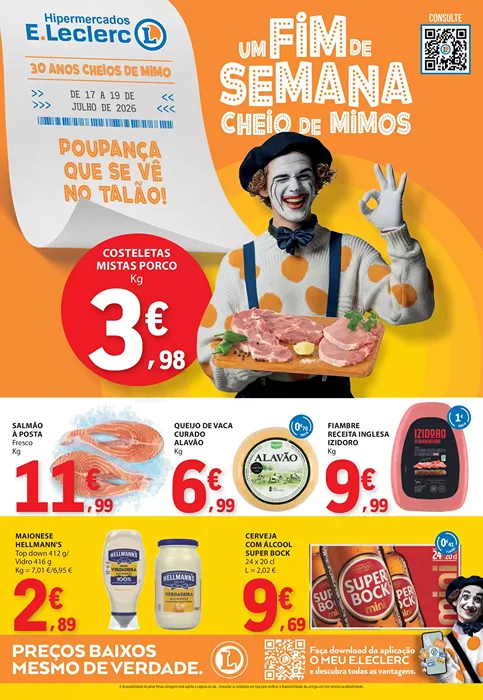Antevisão Folheto E.Leclerc Fim de Semana Promoções de 17 a 19 julho