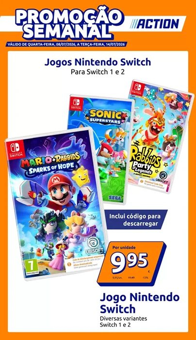 Antevisão Folheto Action Promoções de 8 a 14 julho