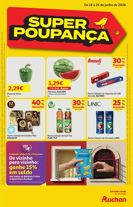 Antevisão Folheto Auchan Promoções de 18 a 24 junho