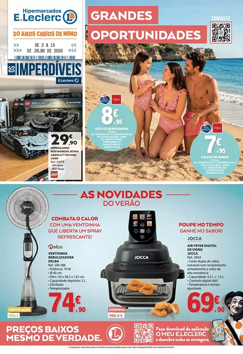 Antevisão Folheto E.Leclerc Bazar Promoções de 2 a 15 julho