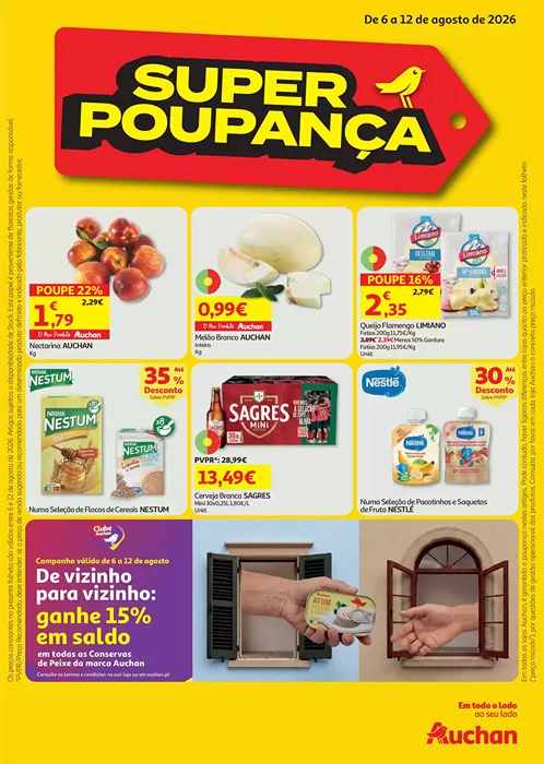 Antevisão Folheto Auchan Promoções de 6 a 12 agosto