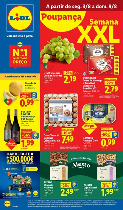 Antevisão Folheto Lidl Promoções de 3 a 9 agosto